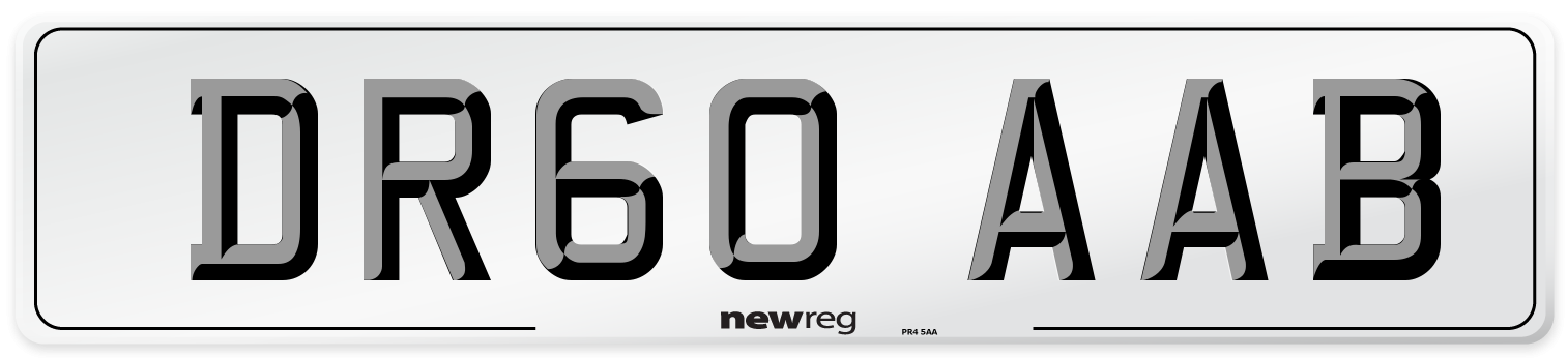 DR60 AAB Number Plate from New Reg